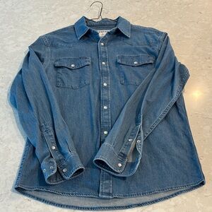 Poncho Blue Denim Button-Up Shirt-Slim fit medium